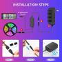 25ft LED Strip Lights, APP Control Music Sync Color Changing LED Light Strip, SMD 5050 RGB LED Tape Lights with IR Remote (APP+Remote+Mic+3-Button Switch).