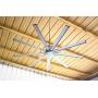 Big Air 96'' Industrial Indoor/Outdoor Ceiling Fan, 6 Speed with Remote, Silver