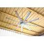 Big Air 96'' Industrial Indoor/Outdoor Ceiling Fan, 6 Speed with Remote, Silver
