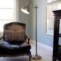 Decor Therapy PL3900 Chloe Pharmacy Floor Lamp, 7.8x14.57x21.93, Zadar Brass