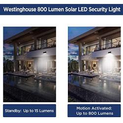 Westinghouse Intelligent Security Lights Solar Outdoor 30 LEDs Wireless Motion Sensor Light 800 Lumens Teardrop Seeded Lens Wall Light for Garden, Patio, Yard, Driveway, Garage, Porch (4pk)