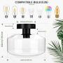 [2 Pack] Industrial Semi Flush Mount Ceiling Light,Farmhouse Light Fixture with E26 Base Clear Glass Pendant Lamp Shade, Ceiling Light Fixture for Hallway, Entry, Porch, Kitchen, Bedroom, Bar, Hotel