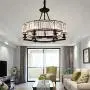 Healer 25 inch Crystal Chandelier Hanging Lighting Fixtures Semi Flush Mount Matte Black Finish, Modern Luxury Pendant Ceiling Lights with 6 E14 Base for Dining/Living Room Bedroom