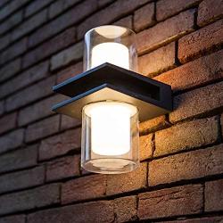 LUTEC Tango LED Sconces Wall Lighting 15.5W Warm White 3000K 1000Lumen Up and Down Outdoor Wall Light with Opal PC Diffuser for Porch, Garage, Garden, Entryway