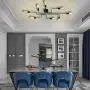 T&A Black 8 Lights Sputnik Chandelier Semi Flush Mount Ceiling Light,Modern Industrial Style Lighting Fixture for Kitchen Dining Room T&A Black 8 Lights Sputnik Chandelier Semi Flush Mount Ceiling Light,Modern Industrial Style Lighting Fixture for Kitchen Dining Room