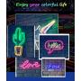 Britrio LED Neon Light Sign, 14”x7” Pineapple Neon Sign Wall Hanging Sign Wall Art for Bar Bedroom Living Room Kid’s Room Party,Home Decor Neon Night Light USB Powered(Yellow)