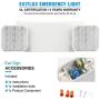 EXITLUX 6 Pack LED White Emergency Exit Fixture with Battery Backup -UL LED Emergency Lighting and 2 LED Heads Adjustable Light Heads for Indoor Outdoor Emergency Lighting EXITLUX 6 Pack LED White Emergency Exit Fixture with Battery Backup -UL LED Emergency Lighting and 2 LED Heads Adjustable Light Heads for Indoor Outdoor Emergency Lighting