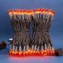 Clear Orange Incandescent Christmas Lights, 66 Ft Brown Wire 200 Mini Lights, UL Certified Holiday String Light, End to End Connectable Indoor & Outdoor Commercial Grade Lights Set (Clear Orange)