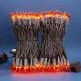 Clear Orange Incandescent Christmas Lights, 66 Ft Brown Wire 200 Mini Lights, UL Certified Holiday String Light, End to End Connectable Indoor & Outdoor Commercial Grade Lights Set (Clear Orange) Clear Orange Incandescent Christmas Lights, 66 Ft Brown Wire 200 Mini Lights, UL Certified Holiday String Light, End to End Connectable Indoor & Outdoor Commercial Grade Lights Set (Clear Orange)