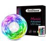 LED Strip Lights Music 16.4ft RGB LED Light Strip SMD 5050 Tape Lights, Color Changing Rope Lights with Remote for Home Lighting Kitchen Bed Desk Room Party