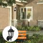 FUDESY Outdoor Dusk to Dawn LED Wall Lantern,Plastic Material Anti-Corrosion Black Porch Sensor Light with LED Edison Filament Bulb,(1-Pack) Exterior Mount Lanterns for Porch, Garage,FDS2542EPSB1