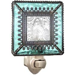 Blue Night Light Decorative Accent Lite Wall Plug in Nightlight for Hallway Bedroom Bathroom Nursery Kitchen Aquamarine Home Décor J Devlin NTL 166