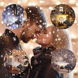 LEDshope Snowfall Projector LED Lights Wireless Remote, IP65 Waterproof Rotatable White Snow For Valentines Day Christmas Halloween Holiday Party Wedding Garden New Year House Landscape Decorations