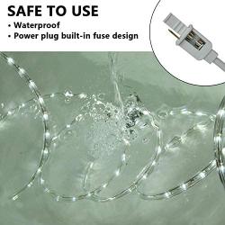 LED Rope Lights Outdoor SURNIE White 50ft Waterproof Flexible Strip Lights Kit 110V Connectable, Cuttable 6000K Indoor Tape Lighting UL Certified Decorative Location Garden Stairs Balcony Party…