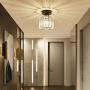 Ceiling Light Fixture Mini Hallway Modern Lighting fixtures Crystal Chandelier Semi Flush Mount for Bar Kitchen Dining Room