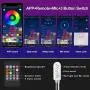 LED Strip Lights,50Ft Color Changing LED Strip Lights Music Sync,Bluetooth App Controlled Remote,5050 RGB LED Rope Lights 16Million color,Sensitive Built-in Mic,LED Lights for Bedroom Kitchen TV Party