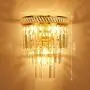 European Crystal Wall Lamp Modern Wall Lamp Sconce 40W E14 Mounted Lights for Bedroom Hotel Living Room Dining Room Study Room Gold Finish[Energy Class A+]