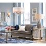 Farina Antique Silver Drum Pendant Chandelier 23'' Wide Clear Crystal Acrylic Beads Sheer Organza Fabric Shade 6-Light Fixture Dining Room House Island Entryway Living Room - Possini Euro Design