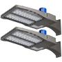 bulbeats 200W LED Parking Lot Area Light ( 200W Eqv 1000W Halogen Bulb)5000K Arm Mount with Dusk to Dawn IP65 Waterproof for Parking Lot/ Outdoor Sports Stadium/Street DLC & ELT Listed(2 Pack)