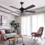 52'' Modern Ceiling Fan Light with Remote Control Mid-Century LED Chandelier Fan for Living Room Dining Room Bedroom …
