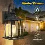 2-Pack Dusk to Dawn Sensor Outdoor Wall Lantern, Exterior Wall Mount Light Fixture with E26 Base Socket, 100% Anti-Rust Aluminum Waterproof Porch Light, Clear Glass Matte Black Wall Sconce for Doorway 2-Pack Dusk to Dawn Sensor Outdoor Wall Lantern, Exterior Wall Mount Light Fixture with E26 Base Socket, 100% Anti-Rust Aluminum Waterproof Porch Light, Clear Glass Matte Black Wall Sconce for Doorway
