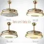 42 inch Ceiling Fan Light with Bluetooth Speaker and Remote Control, Modern 3-color Dimming Chandelier Music Ceiling Fans with Lights fit for Bedroom Dining/Living Room