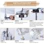 Weesalife Sputnik Chandelers Modern Crystal Pendant Light Chandelier 9 Lights Contemporary Chrome Branches Chandeliers Ceiling Light Fixtures for Dining Room Bedroom Living Room G9 Bulbs