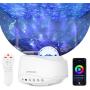 Starry Star Projector, Liwarace WiFi Star Light Projector Work with Alexa Google Home, 4 color 27 modes Night Light with Voice Control/App/Remote, Bluetooth Speaker Night Light for Kids Bedroom Gifts