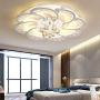 LAKIQ Modern LED Ceiling Light Dimmable Remote Control Flush Mount Light Fixture Close to Ceiling Chandelier Lighting for Living Room Bedroom Dining Room(17.7’’, Stepless Dimming)