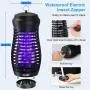 GLOUE Bug Zapper for Outdoor - High Powered Waterproof Electric Mosquito Zapper Killer, Insect & Fly Trap , Light Bulb Lamp for Backyard, Garden, Patio, Home