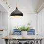 Comtemporary Pendant Light 60W Black Lampshade Industrial Metal Pendant Light Shade Ceiling Hanging Light Fixtures Light Guard 1 Light for Dining Room,Kitchen