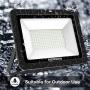 MORSEN 200W LED Flood Light, 20000lm Super Bright Security Lights, UL Certificated Plug, IP66 Waterproof Outdoor Flood Light, 5000K Daylight White Floodlight for Yard, Garden, Garages