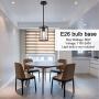 VINLUZ Farmhouse Pendant Lighting Black Mini 1-Light Fixtures with Glass Shade Contemporary Modern Kitchen Island Lights Ceiling Hanging Chandeliers for Dining Room Hallway Foyer