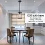 VINLUZ Farmhouse Pendant Lighting Black Mini 1-Light Fixtures with Glass Shade Contemporary Modern Kitchen Island Lights Ceiling Hanging Chandeliers for Dining Room Hallway Foyer