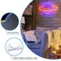 Koicaxy Planet Neon Sign, Led Neon Light Wall Light Led Wall Decor, Battery or USB Powered Light Up Acrylic Neon Sign for Bedroom, Kids Room, Living Room, Bar, Party, Christmas, Wedding