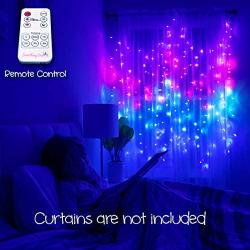 Something Unicorn - Purple Ombre LED String Curtain Lights with Remote for Teen Room, Girls Room, College Dorm, Nursery and Kids Room Décor. Perfect for Mermaid Decoration.(Premium Version)