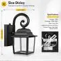 2-Pack Dusk to Dawn Outdoor Wall Lantern, 100% Anti-Rust Aluminum, Exterior Light Fixture Wall Mount, Waterproof Porch Light, Matte Black Wall Sconce with Clear Glass for Doorway, Bulbs not Included