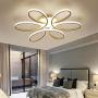 Modern Ceiling Light Fixture, CraftThink Flush Mount 23'' Wide Silicon Gel Twist Semi Flush Light Nordic Style LED Ceiling Fixture for Living Room Bedroom Office, Warm Light Source