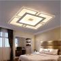 LAKIQ Modern LED Flush Mount Lighting Fixture Nordic Ultrathin Close to Ceiling Light Indoor Square Acrylic Chandelier for Living Room Bedroom Dining Room (Warm Light, 20.5)