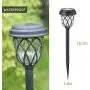 10 Pack Solar Lights Outdoor Decorative, Solar Pathway Lights Outdoor, Solar Powered Garden Yard Lights for Walkway Sidewalk Driveway (Black, Warm White)