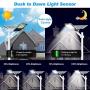 360W Solar Street Lights Outdoor - with Remote Control LED Solar Power Street Lamp 6500K Daylight White