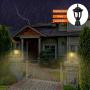 FUDESY 2-Pack Outdoor Post Light Pole Lantern Lighting Fixture with E26 Socket 3000K LED Edison Filament Bulb Included (Corded-Electric), Anti Corrosion Plastic Materials, Black, FDS2543B