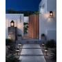 Hickory Point Asian Outdoor Light Fixture Bronze 16.5'' Textured Glass for Exterior House Porch Patio - Franklin Iron Works