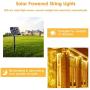 IDEAALS Solar String Lights Outdoor 2 Packs, 240LED Oversize Super Bright Solar Twinkle Lights, IP65 Waterproof 8 Modes Starbright Solar Lights for Tree Yard Garden Christmas Party (Warm White)
