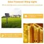 IDEAALS Solar String Lights Outdoor 2 Packs, 240LED Oversize Super Bright Solar Twinkle Lights, IP65 Waterproof 8 Modes Starbright Solar Lights for Tree Yard Garden Christmas Party (Warm White)