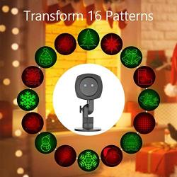 Ltteny Christmas Projector Lights, 16 RG Patterns Christmas Lights Holiday Starry Decorating Projector Lights with RF Remote, LED Light Projector, Projection Light Outdoor IP65 Waterproof