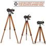Industrial Tripod Floor Lamp for Living Room Bedroom, Vintage Standing Reading Lamp with Metal Wood Leg for Studio,Study Room and Office, Black (Blub not Included))