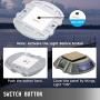Happybuy Solar Driveway Lights with Switch - Dock Lights LED Bright Blue - Solar Deck Lights with Screw Outdoor Waterproof Flat for Lake, Boat, Marine, Warning
