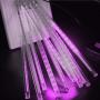 VMANOO LED Outdoor Lights 8 Tube Meteor Shower Rain Lights Solar Powered Icicle Raindrop Snow Falling Lights Cascading Lighting for Garden Outdoor Patio Holiday Party Halloween Decoration Purple