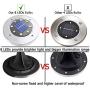 Azuunye Solar Ground Lights Outdoor - 8 Led Solar Garden Lights Outdoor,In-Ground Disk Solar Lights Waterproof Decorate for Pathway, Landscape, Yard, Lawn (Warm White 4 Pack)